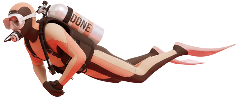 Underwater scuba diving scene at Murudeshwar beach