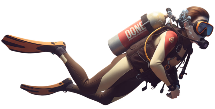 Scuba diving equipment and gear for dive day at Murudeshwar