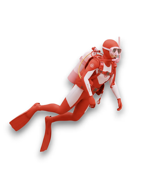 Scuba diving equipment prepared for underwater adventure at Netrani Island